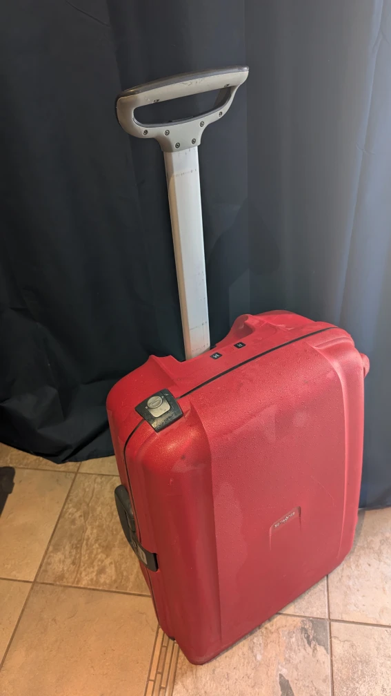 Valise rigide Samsonite rouge - photo 3