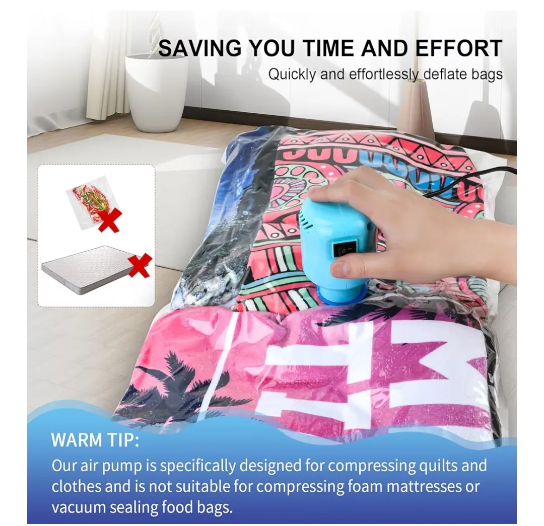 Blue Electric Air Pump for Space Saving Bags image indicator(2)