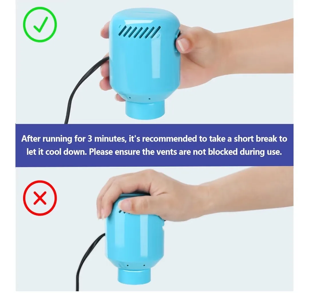 Blue Electric Air Pump for Space Saving Bags image indicator(4)
