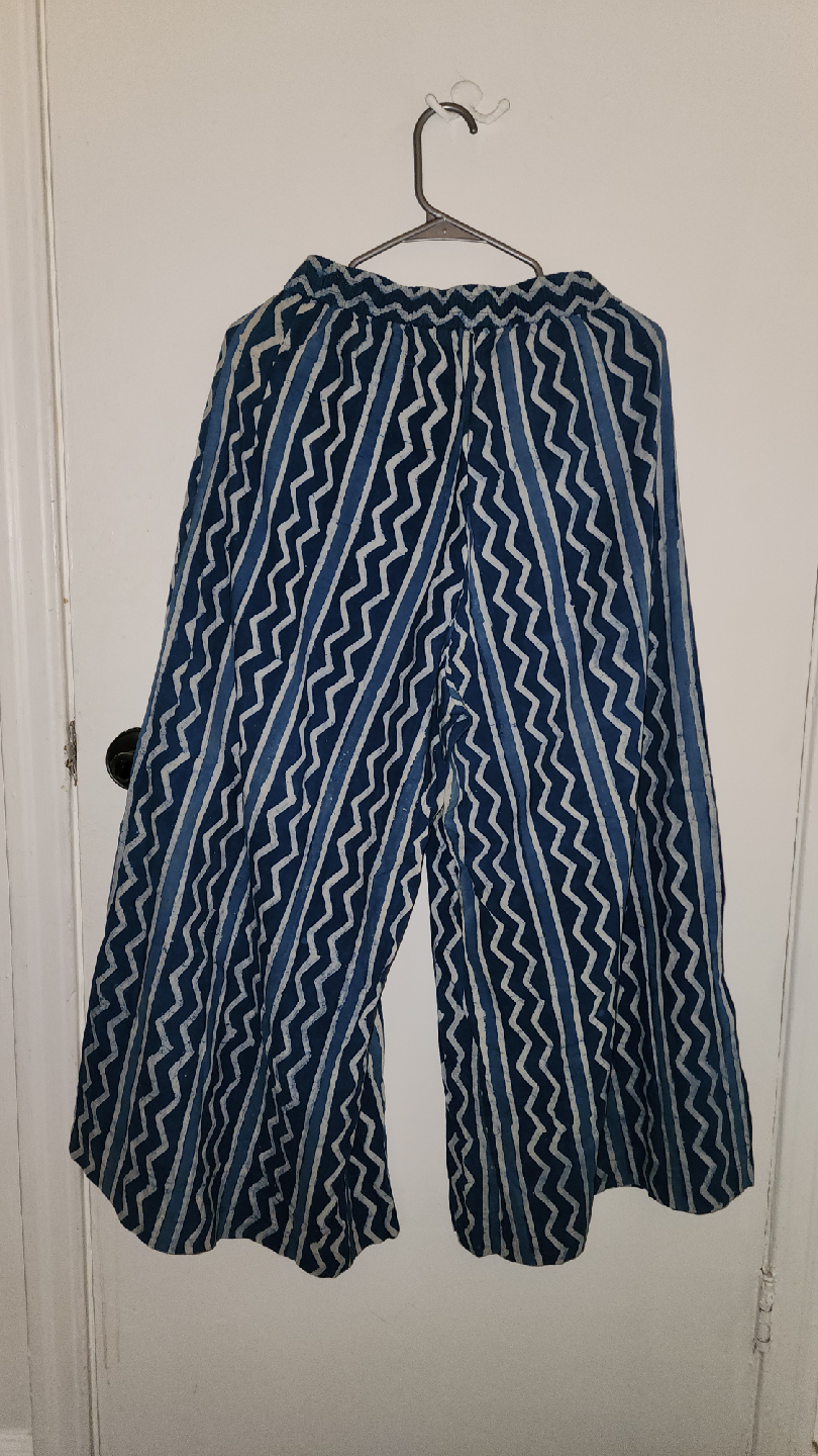 Blue & White Palazzo Pants - photo 4