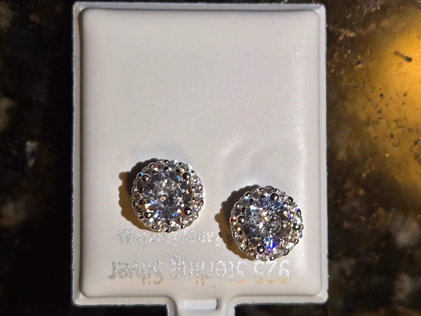 925 Sterling Silver Moissanite Fancy Earrings - New! image indicator(5)