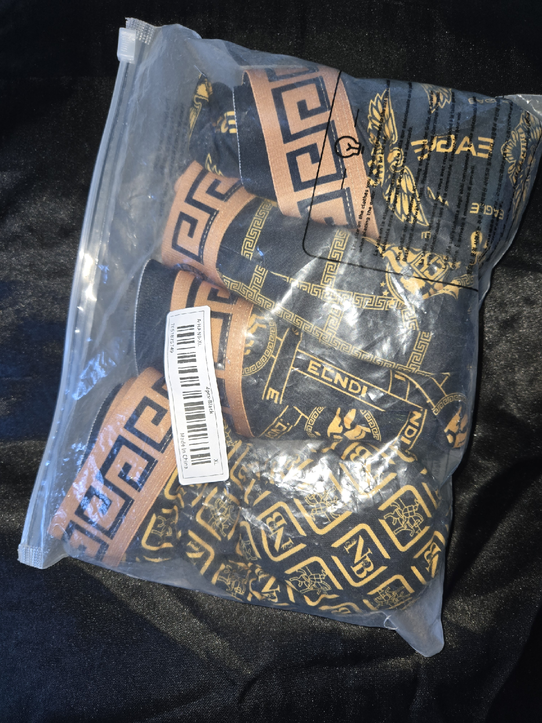 New 4pcs Black & Gold Men's Boxer Briefs - Size XL✨️🩲 - photo 2