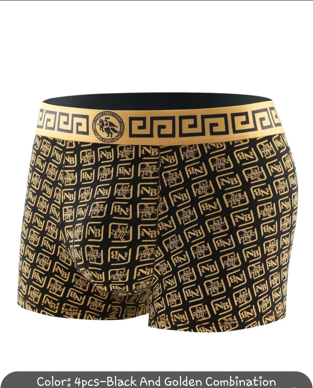 New 4pcs Black & Gold Men's Boxer Briefs - Size XL✨️🩲 image indicator(8)