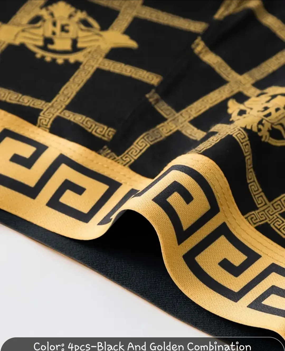 New 4pcs Black & Gold Men's Boxer Briefs - Size XL✨️🩲 image indicator(9)