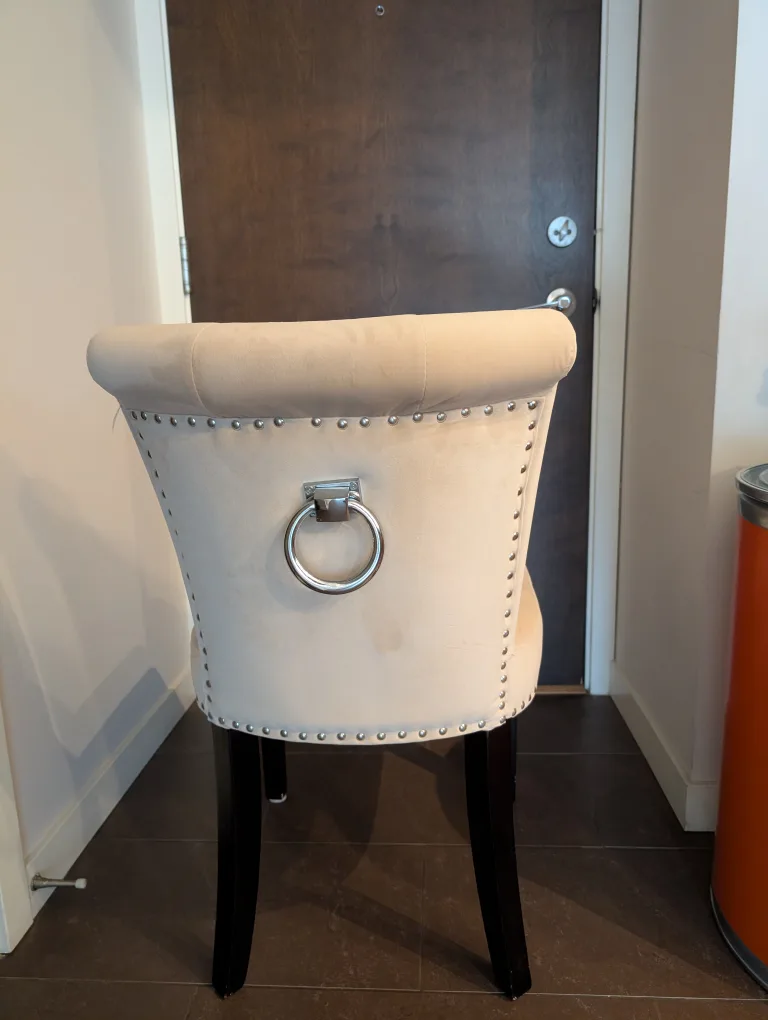 Beige Upholstered Dining Chair