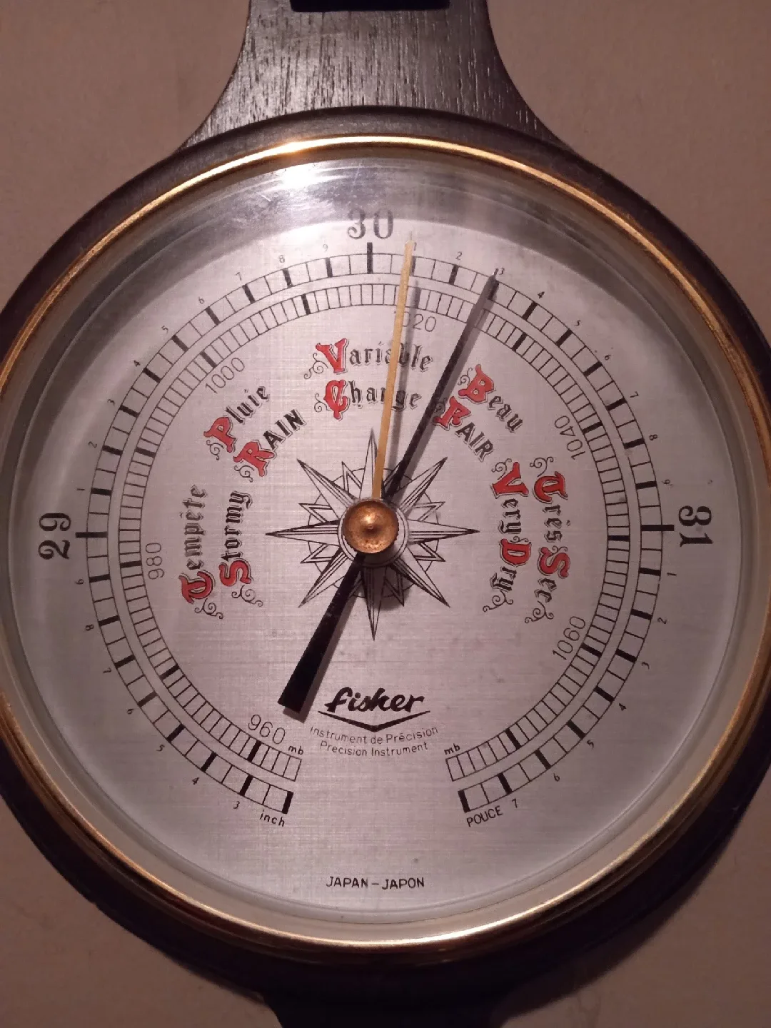 Vintage Fisher Barometer Thermometer Hygrometer image indicator(2)