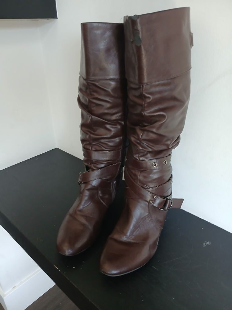 Brown Knee-High Boots