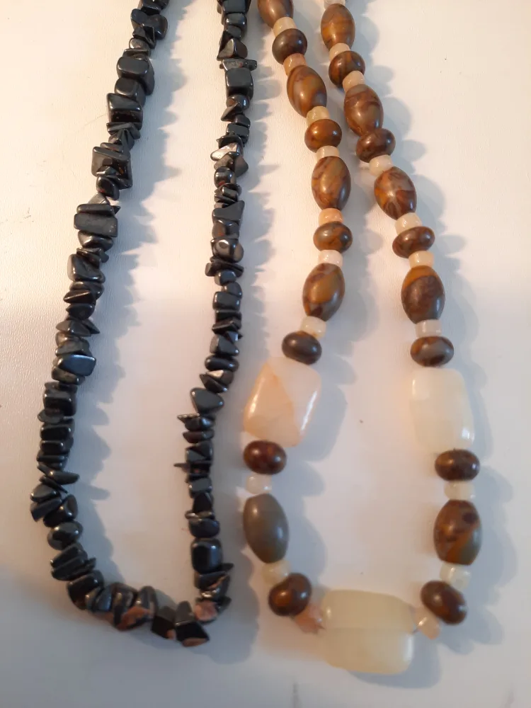 Two Beaded Necklaces with gemstones image indicator(8)