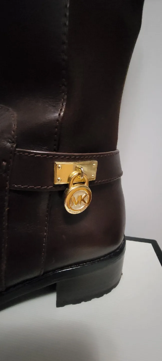 Michael Kors Brown Leather Knee High Boots image indicator(3)