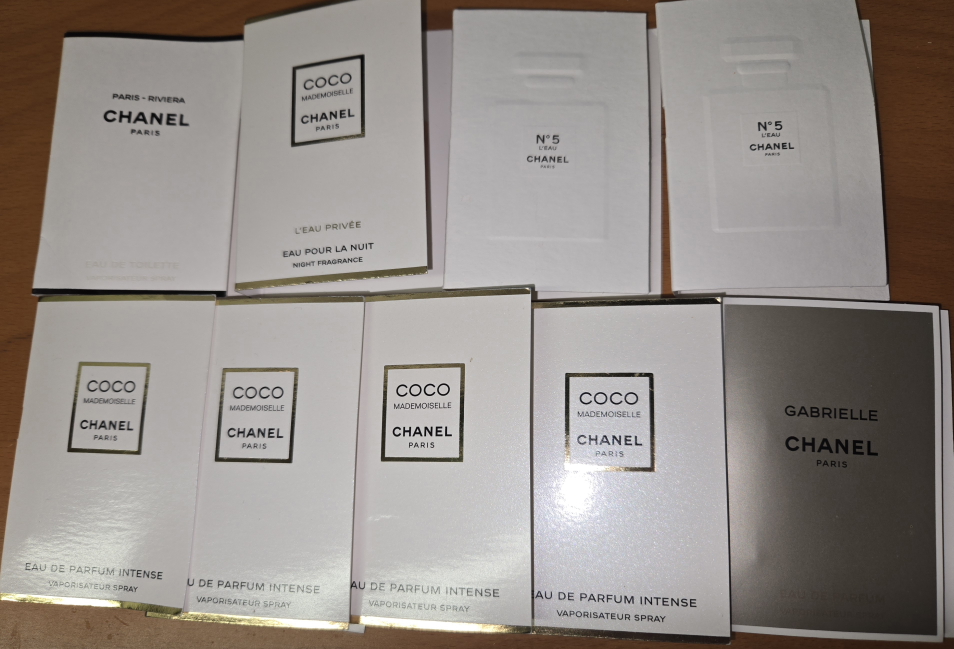 Chanel Paris Riviera, Coco Mademoiselle, N°5, Gabrielle Samples