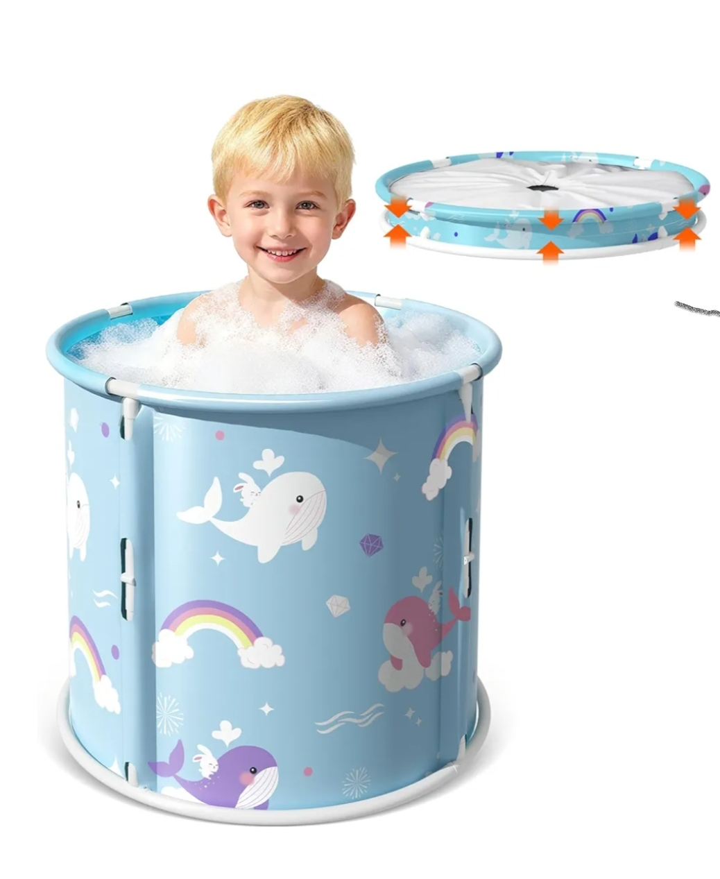 Ocean World Blue Outside Ice Bath 21.65"x23.62"