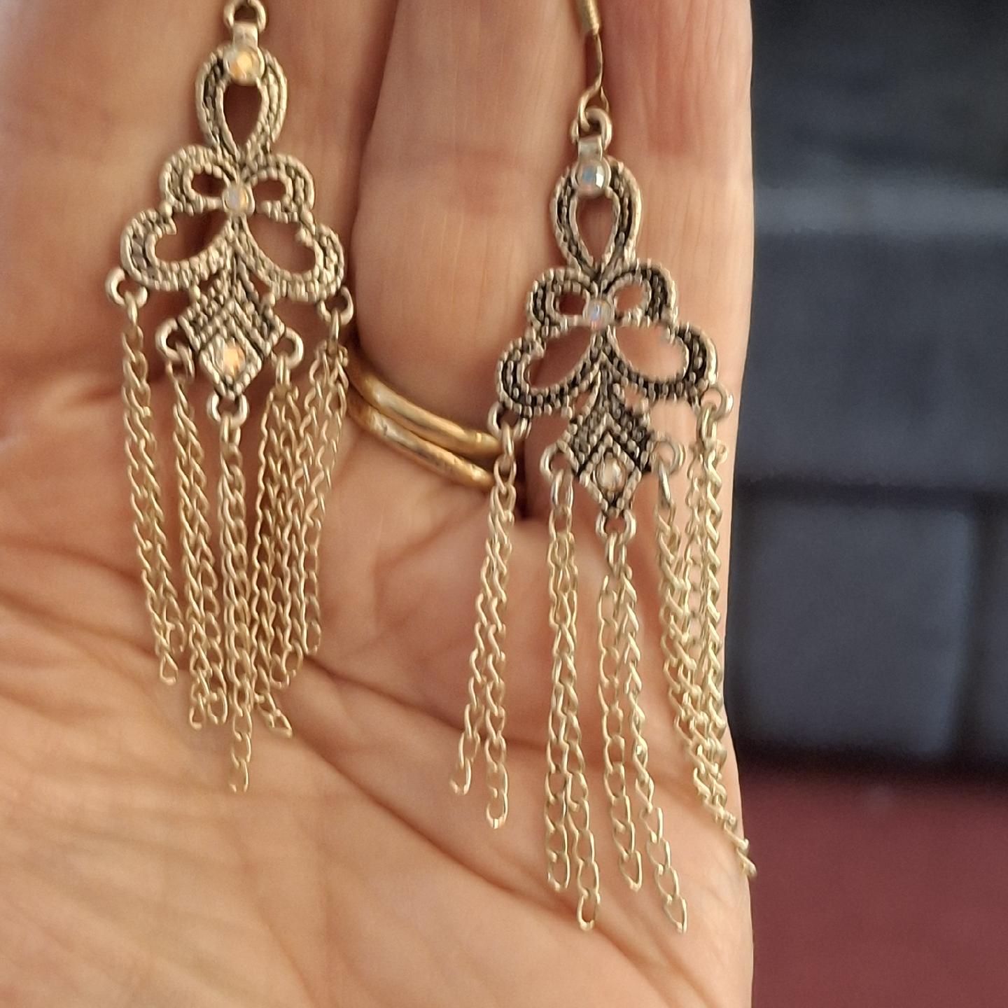Silver Dangle Earrings - photo 2