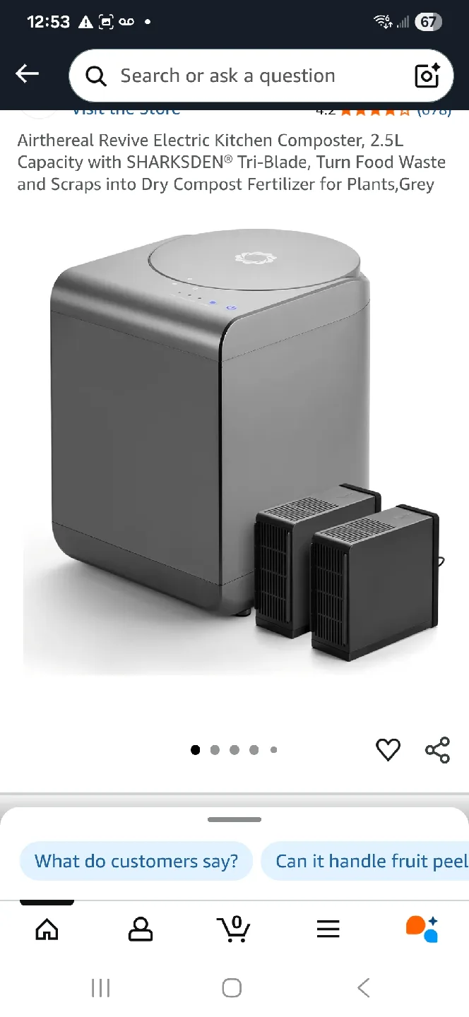 Airthereal Revive Electric Kitchen Composter image indicator(2)