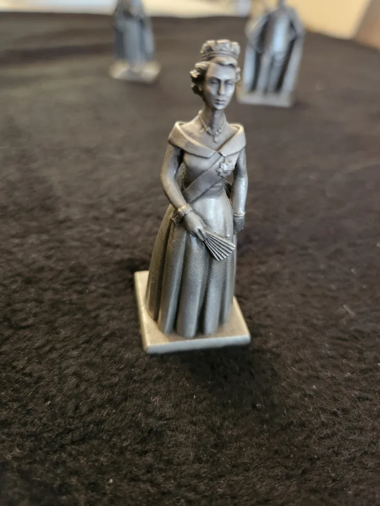 Vintage Pewter Royal Figures - Set of 8 image indicator(8)