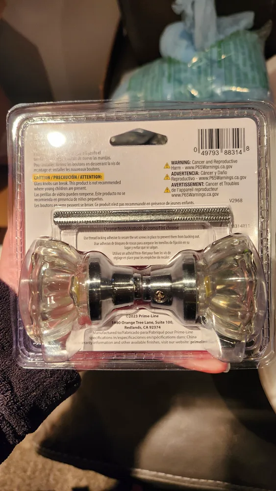 Prime-Line E 28314 Glass Door Knobs - New in Package! image indicator(3)