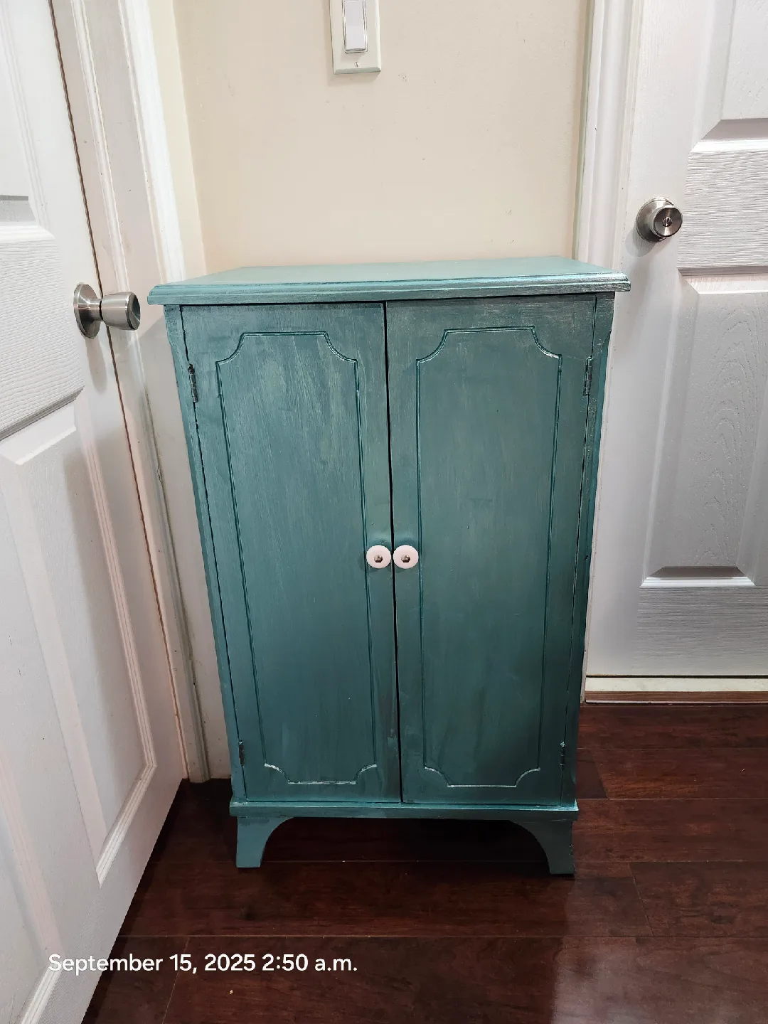Teal bathroom cabinet & accessories image indicator(3)