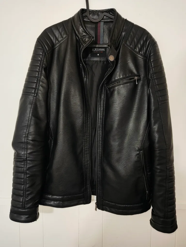 Casual Faux Leather Jacket - Size M image indicator(2)