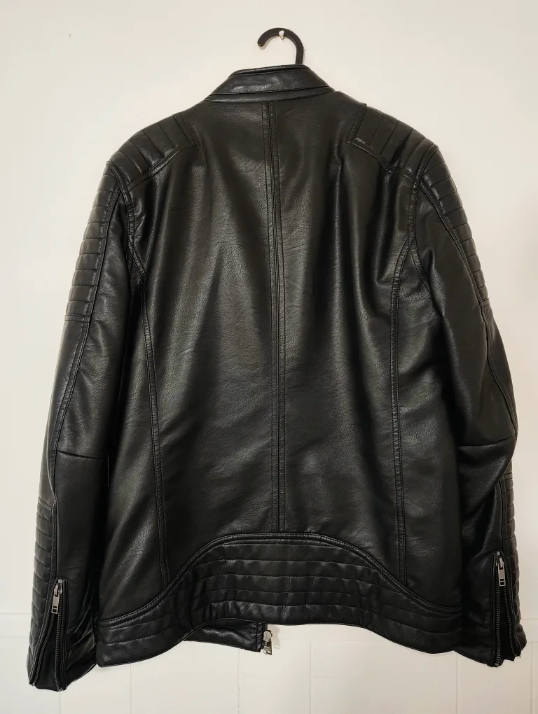 Casual Faux Leather Jacket - Size M image indicator(3)