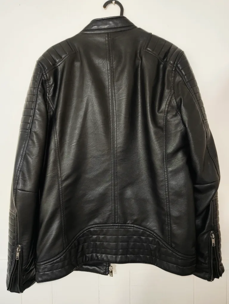 Casual Faux Leather Jacket - Size M image indicator(4)