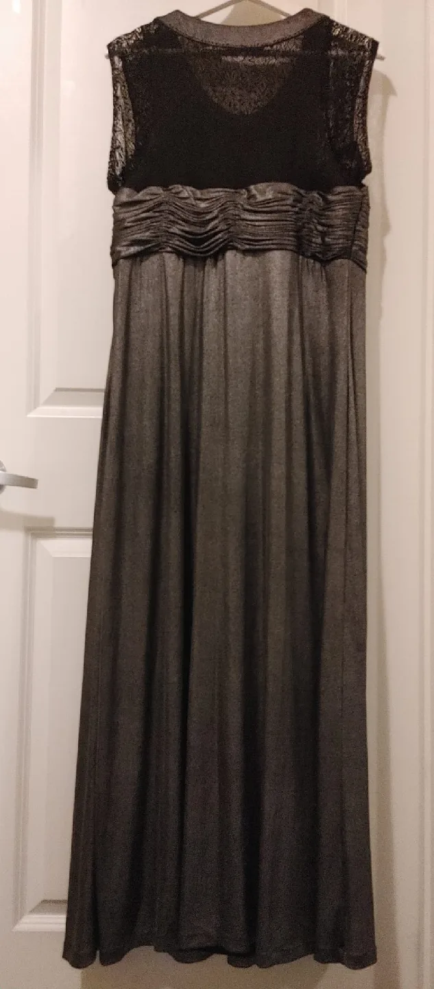 Elegant Black & Silver Evening Dress image indicator(3)