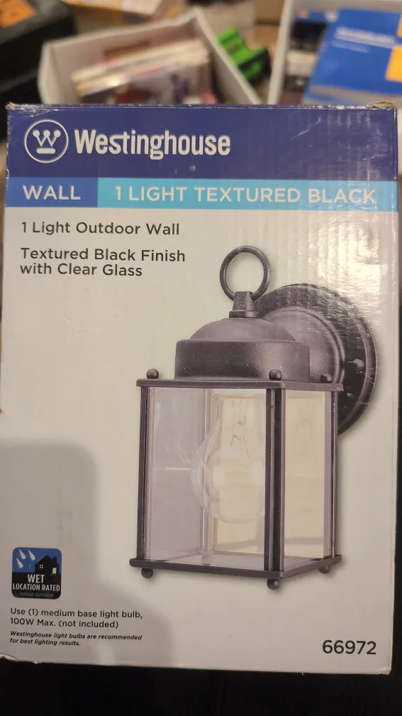 Westinghouse 1 Light Outdoor Wall Light - Textured Black image indicator(2)