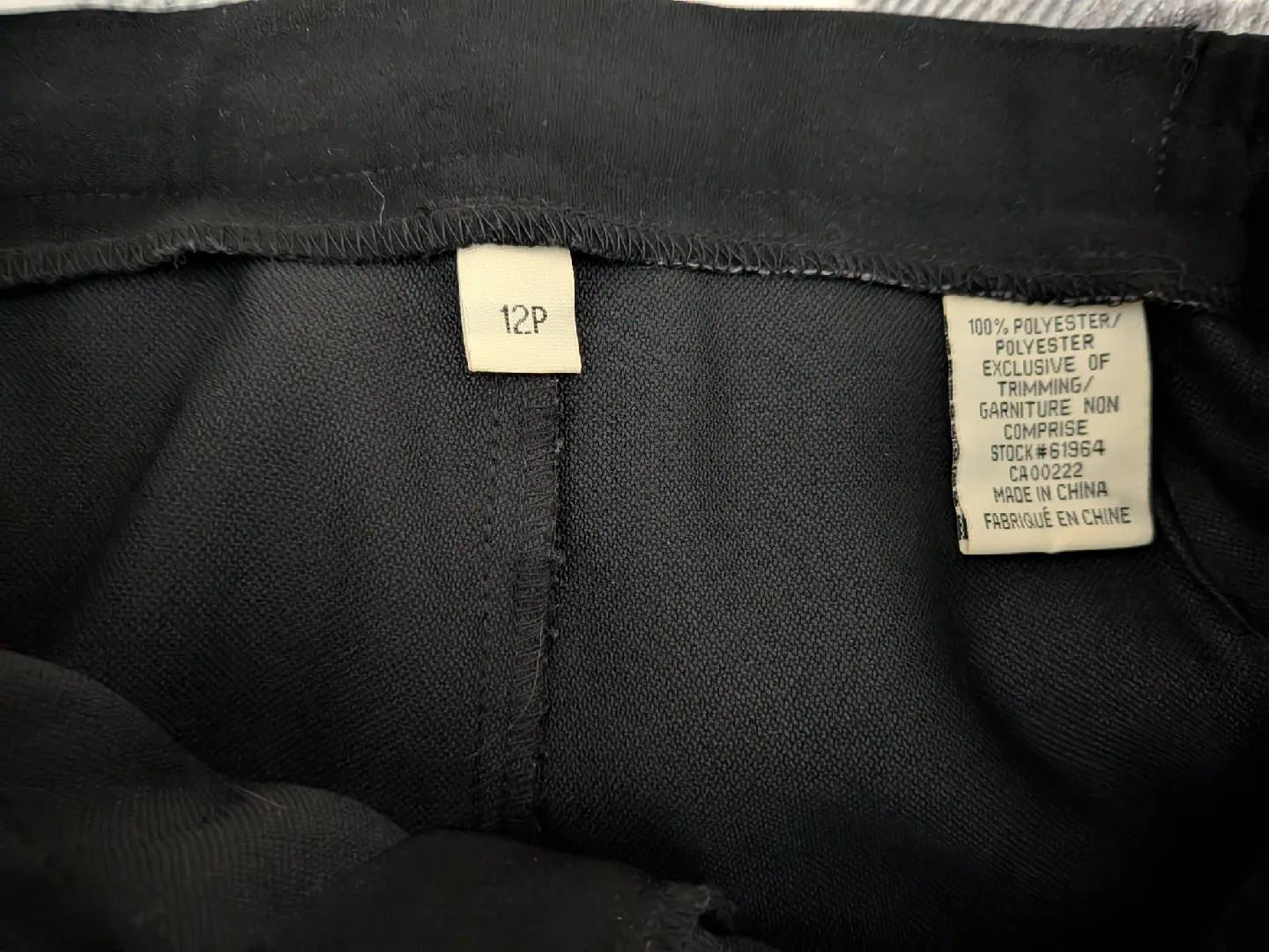 Black Dress Pants Size 12P image indicator(2)