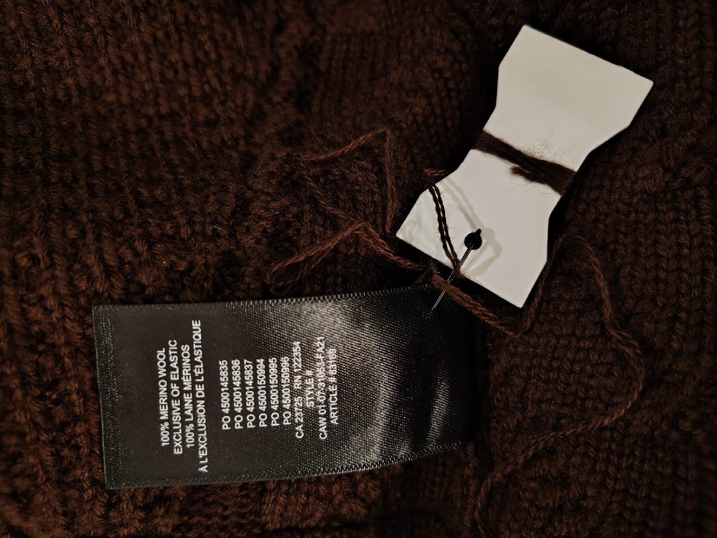 Babaton Brown 100% Merino Wool Skirt - photo 4