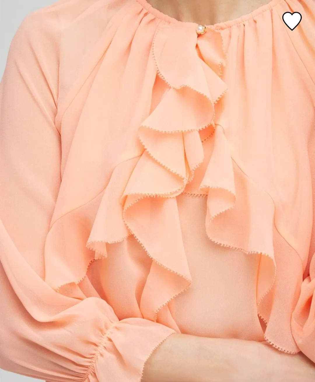 Peach Ruffle Blouse image indicator(3)