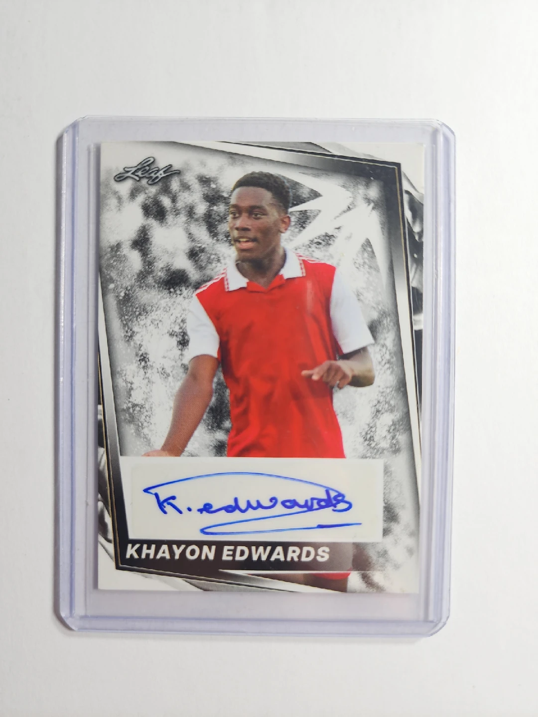 Khayon Edwards Autograph Card - Leaf Trading Cards