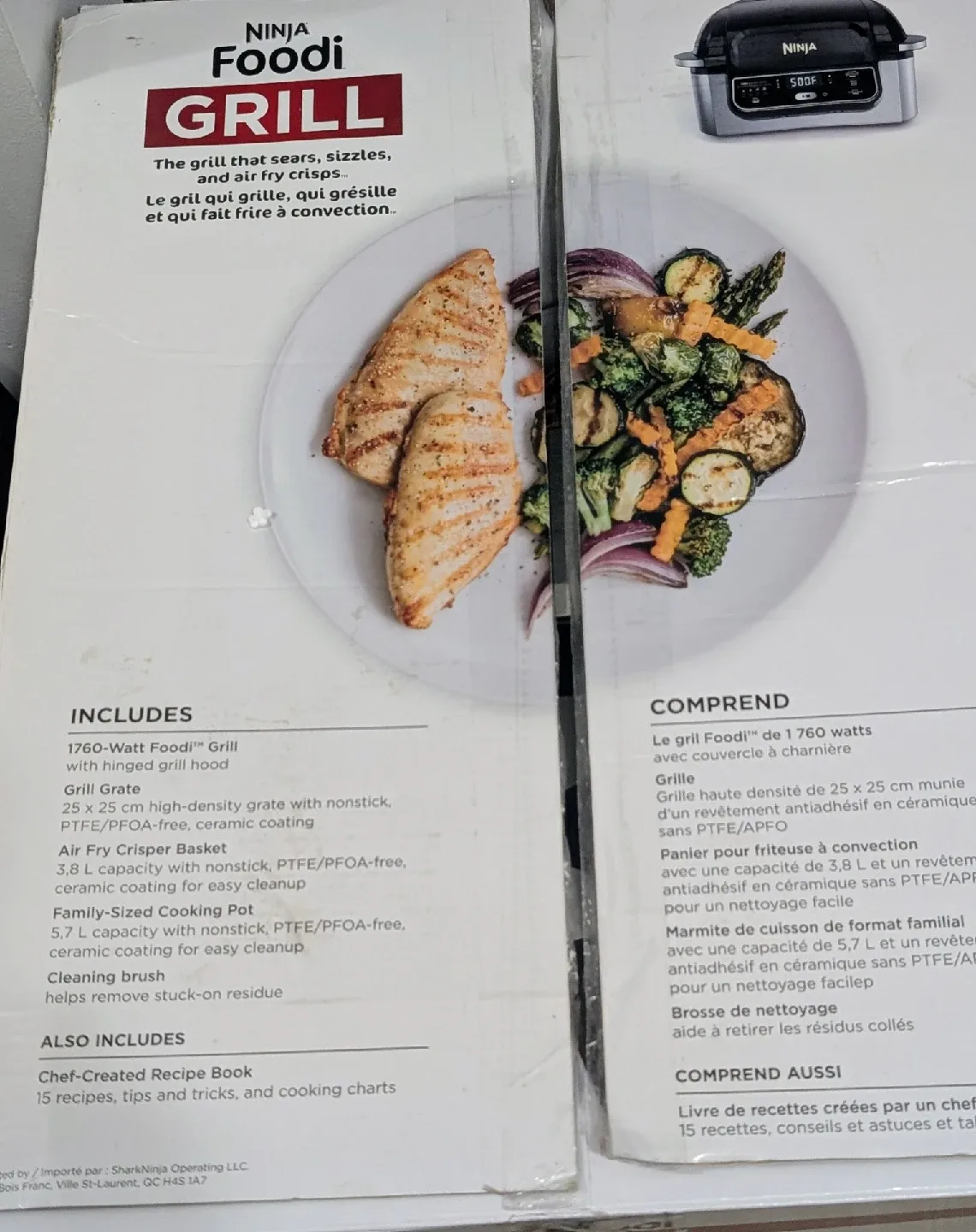 Ninja Foodi 4-in-1 Indoor Grill/Air Fryer - Like New image indicator(3)