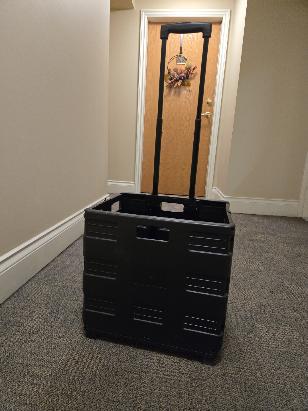 Black Collapsible Rolling Storage Cart - photo 2
