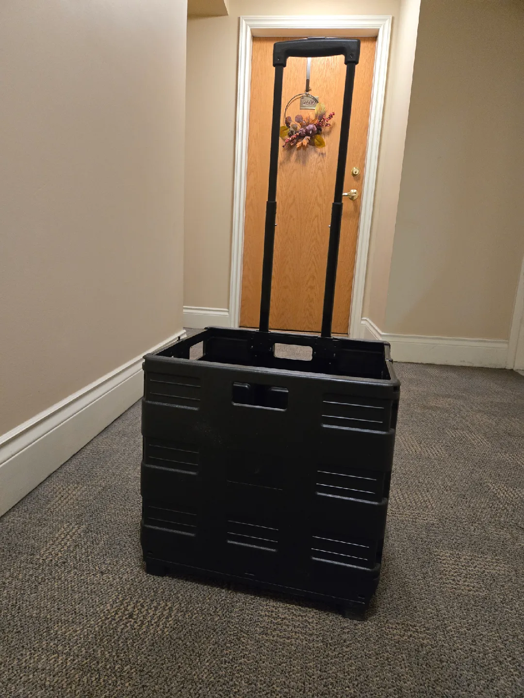 Black Collapsible Rolling Storage Cart image indicator(2)