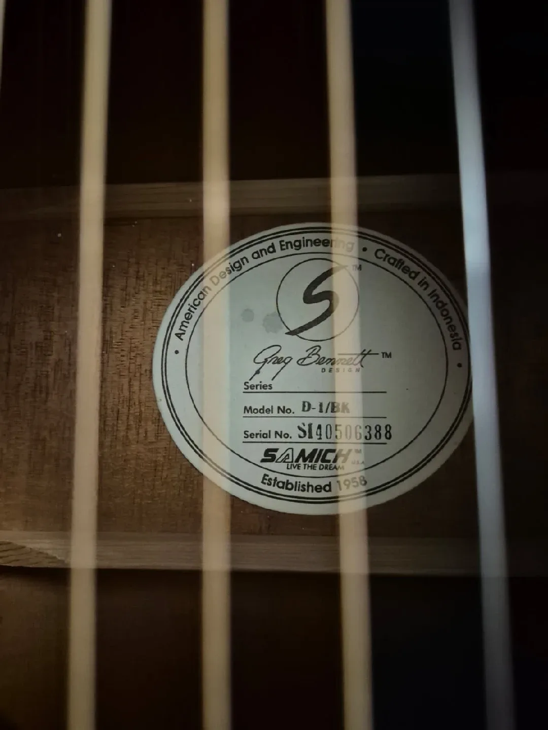 Greg Bennett D-1/BK Acoustic Guitar with Case image indicator(4)