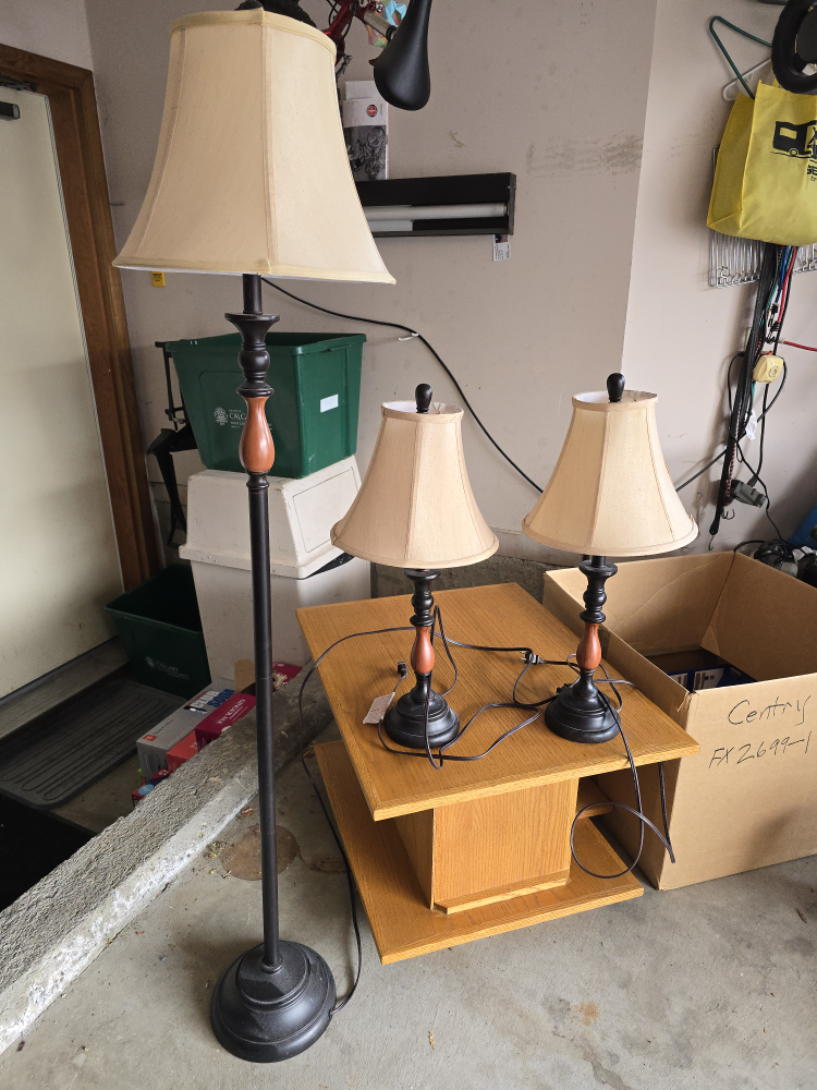 Lamp Set - Floor Lamp and Two Table Lamps