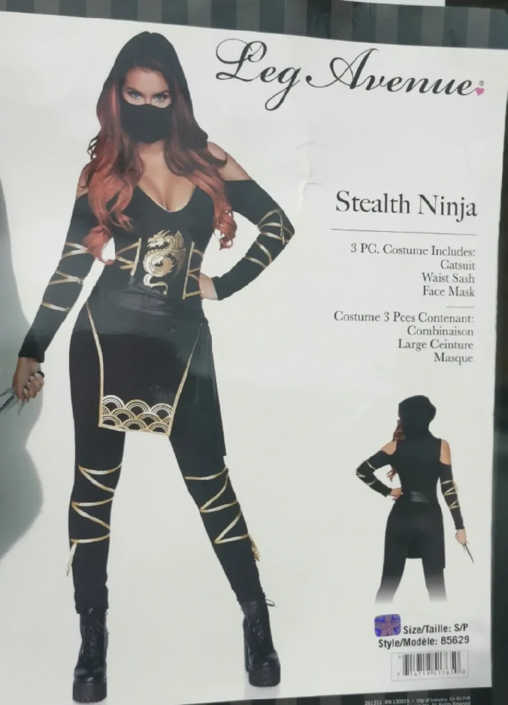 Leg Avenue Stealth Ninja Costume - Size S/P image indicator(3)