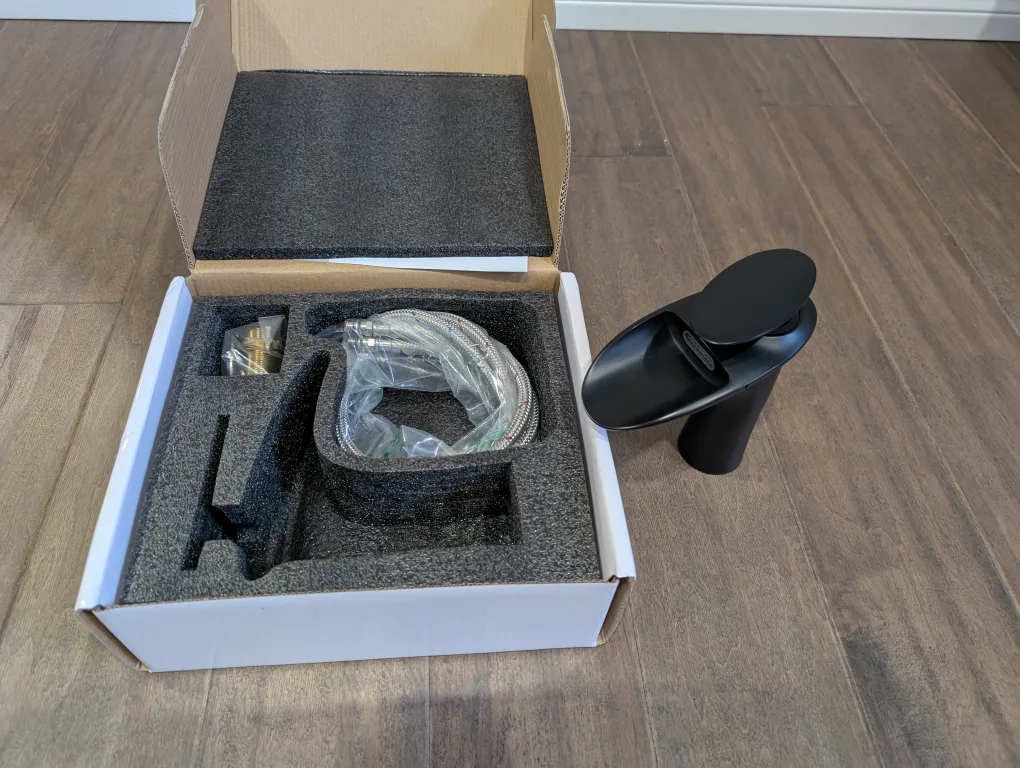 Brand New Matte Black Bathroom Faucet For Sale image indicator(3)