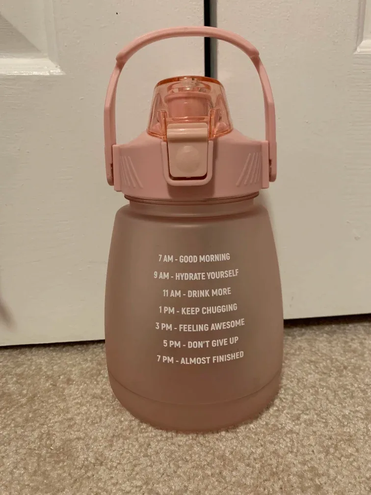 Pink Motivational Water Bottle thumbnail