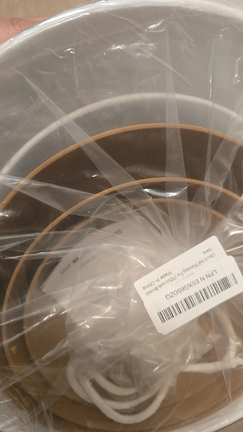 New 12-inch Self Watering Bowl - White with Brown - photo 3