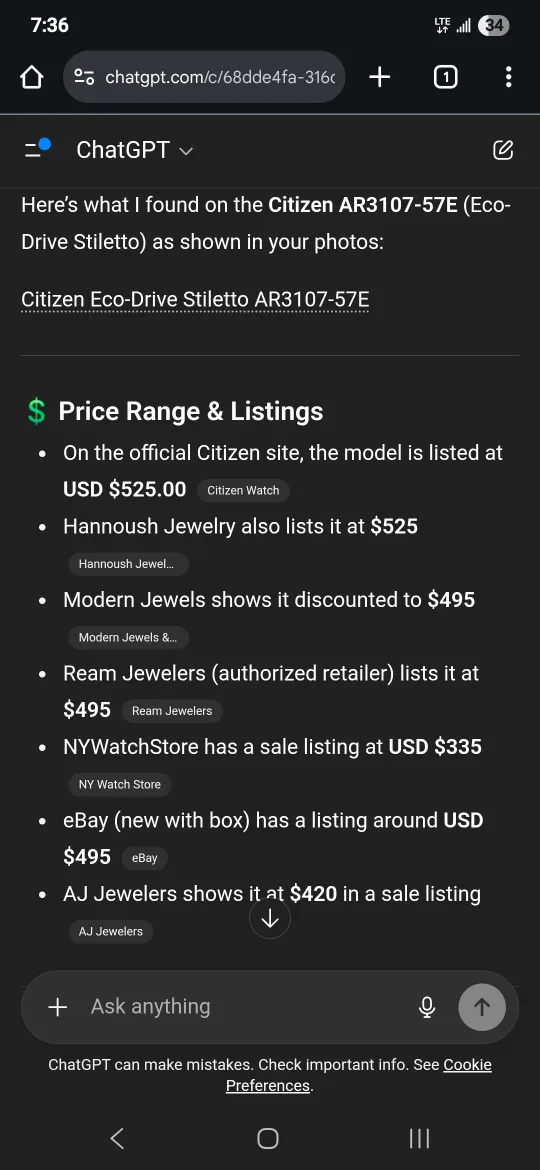 Perfect Gift for Men Citizen Eco-Drive Stiletto Watch Men image indicator(3)