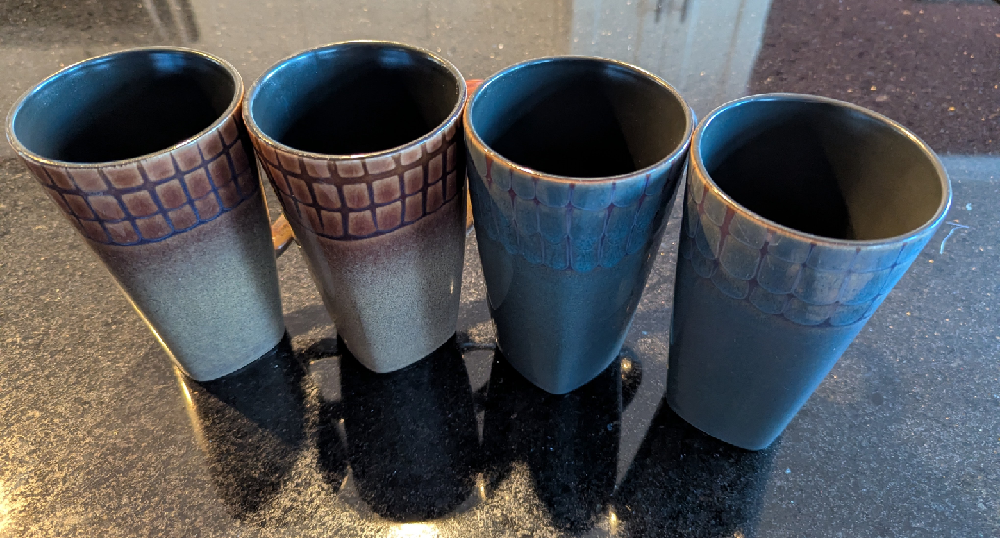 Set of 4 Decorative Mugs