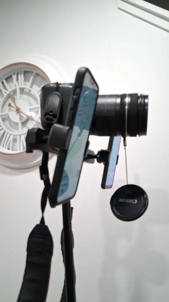 Tripod, for DSLR Camera & TWO phones, Extra Long. New thumbnail