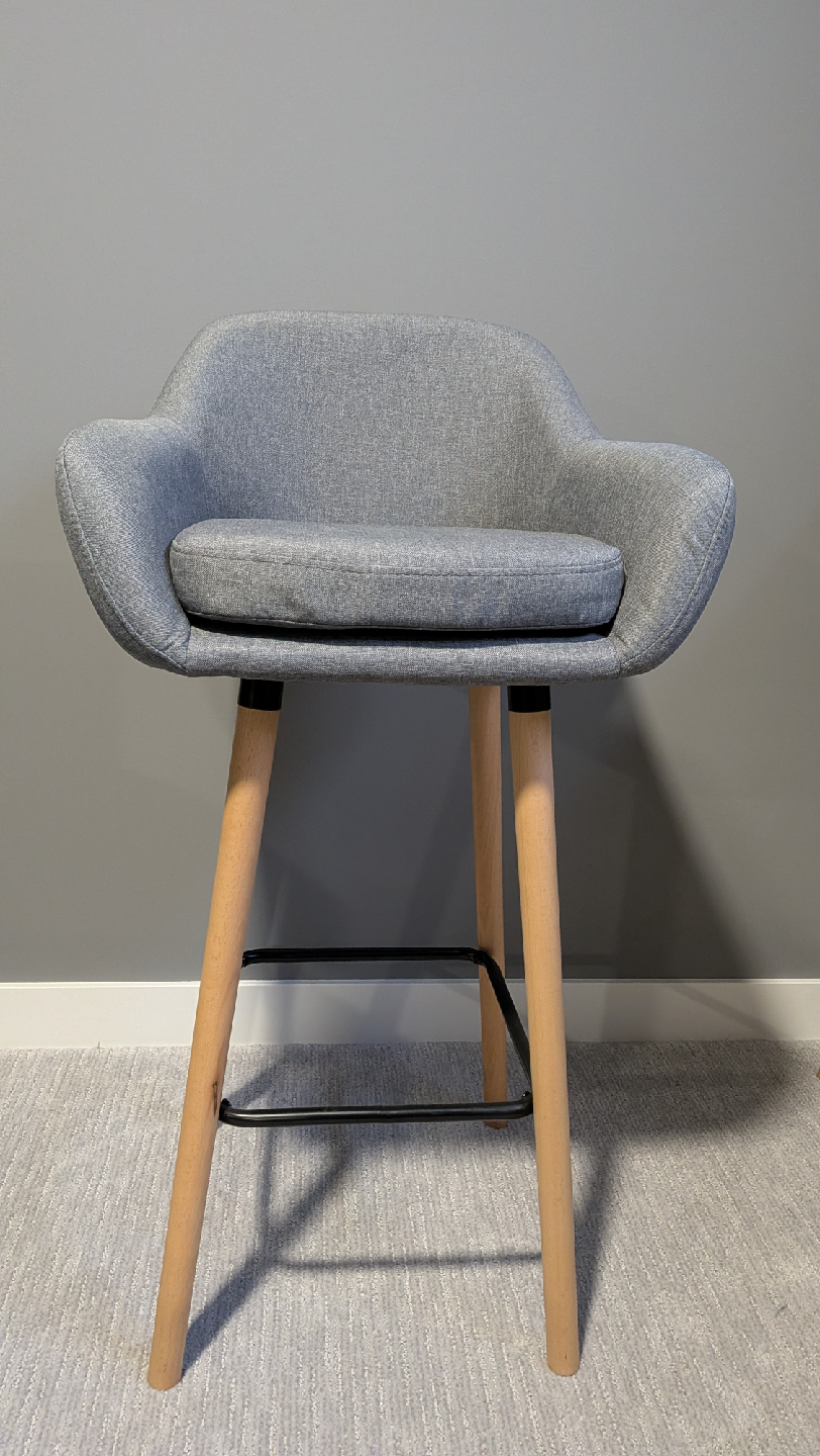 Set of 4 Grey Bar Stools - photo 5