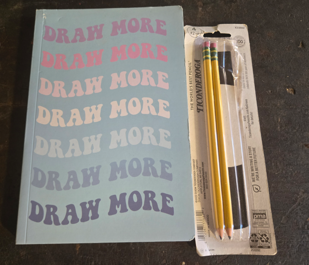Ticonderoga Pencils & Draw More Notebook