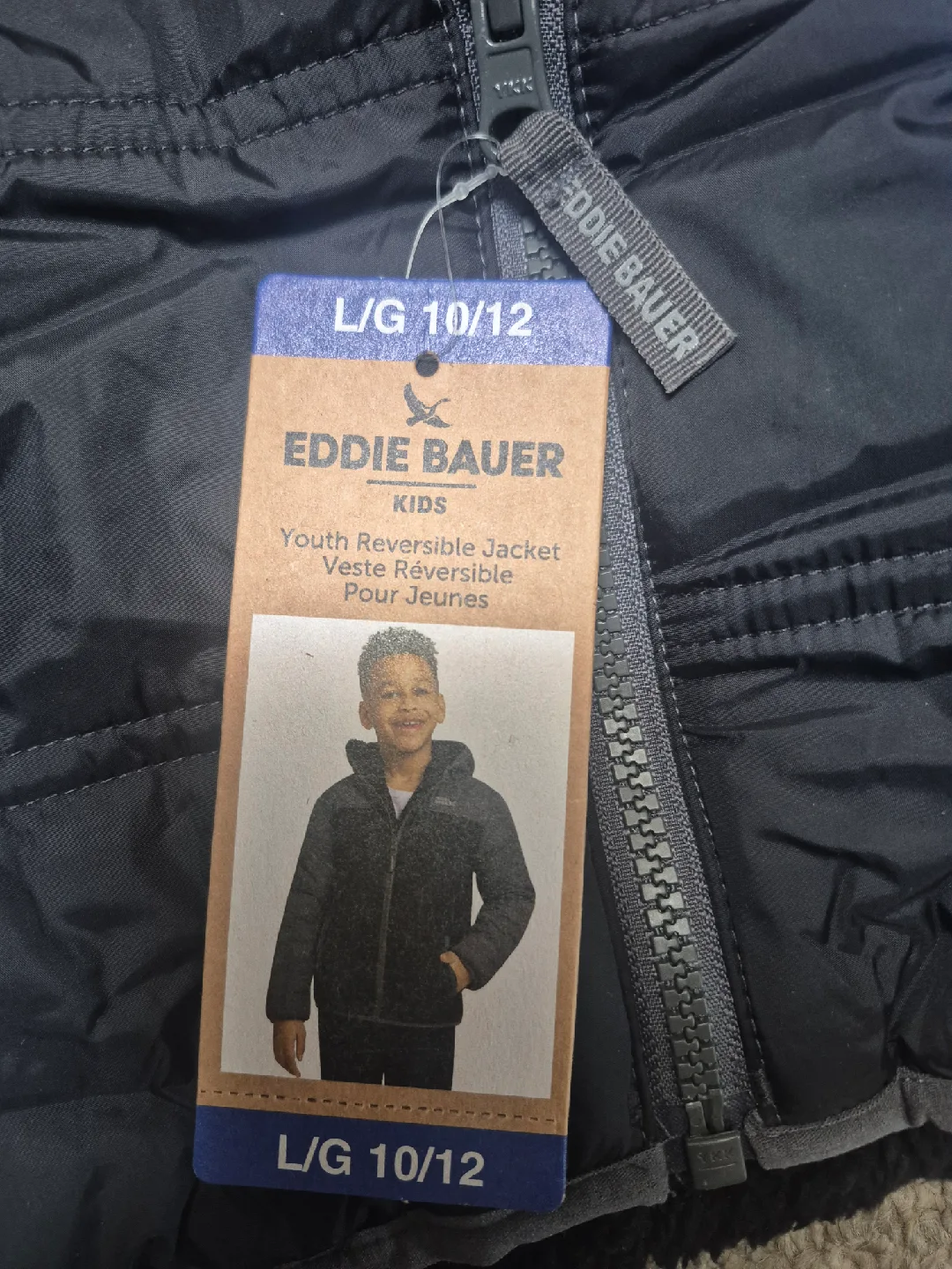 Eddie Bauer Youth Reversible Jacket - Size L (10/12) image indicator(4)