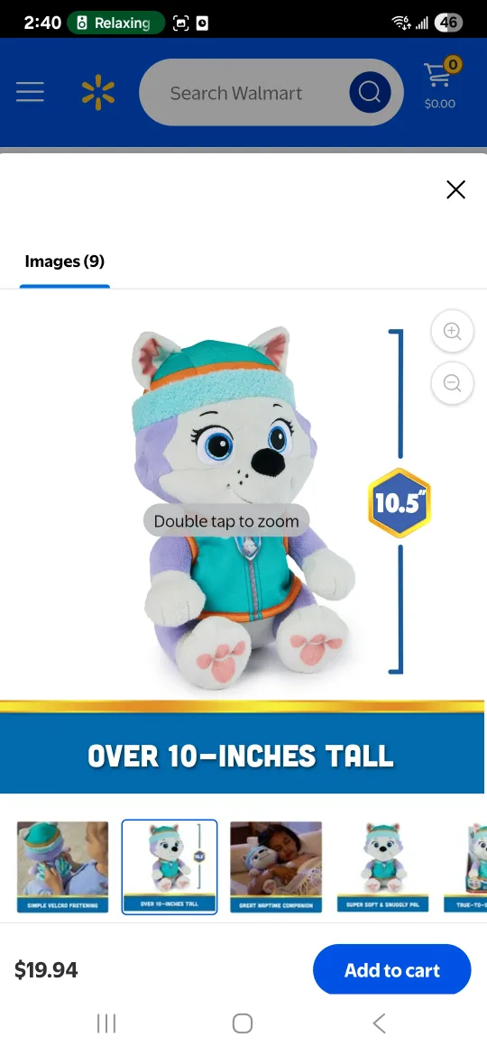 PAW Patrol, Bedtime Plush Everest with Reversible Outfit image indicator(6)
