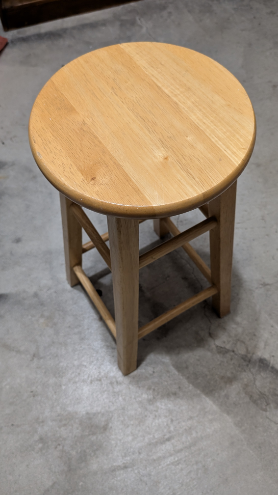 24" Barstool - Light Wood
