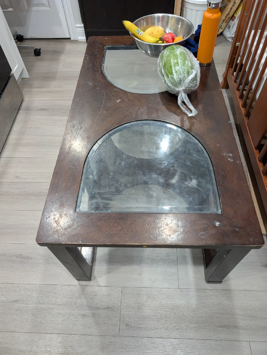 Used Coffee Table with Glass Insets image indicator(2)