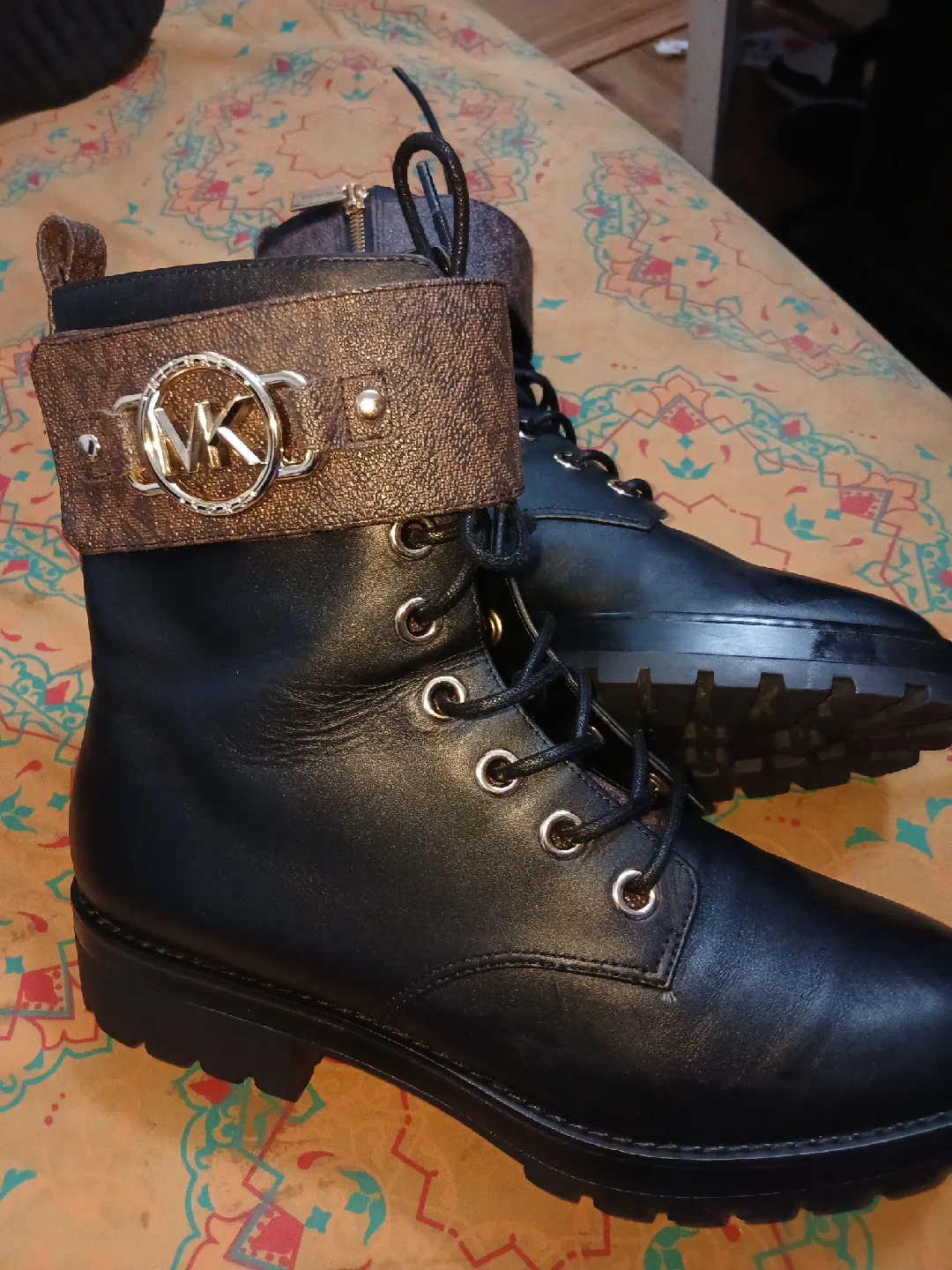 Michael Kors Black Leather Boots thumbnail