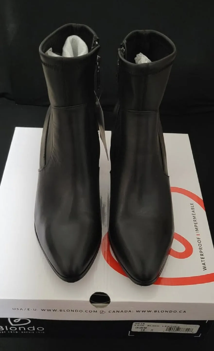 Blondo Black Leather Waterproof Booties image indicator(3)