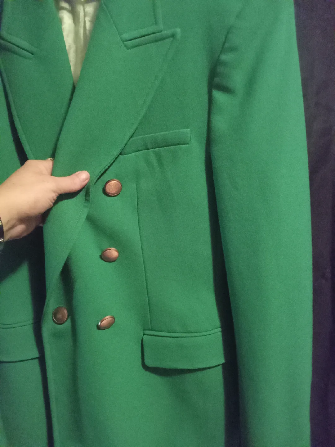 Zara Green Blazer - Size XL image indicator(3)